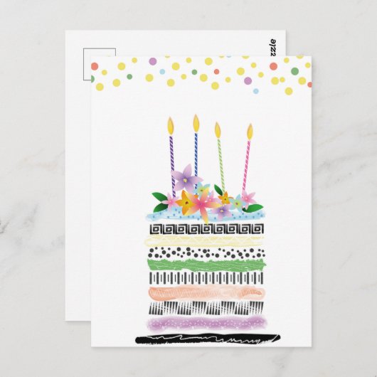 Glückliche Geburtstagskarten Postkarte (Vorne/Hinten)