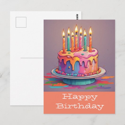 Glückliche Geburtstagskarten Postkarte (Vorne/Hinten)