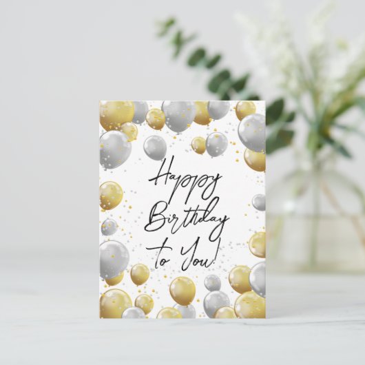 Glückliche Geburtstagskarten Postkarte (Stehend Vorderseite)