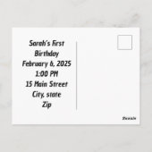 Glückliche Geburtstagskarten Postkarte (Rückseite)