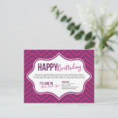 Glückliche Geburtstagskarten Postkarte (Stehend Vorderseite)