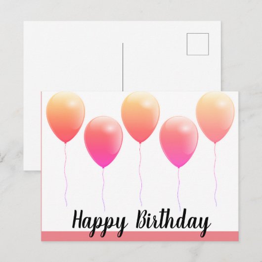 Glückliche Geburtstagskarten Postkarte (Vorne/Hinten)