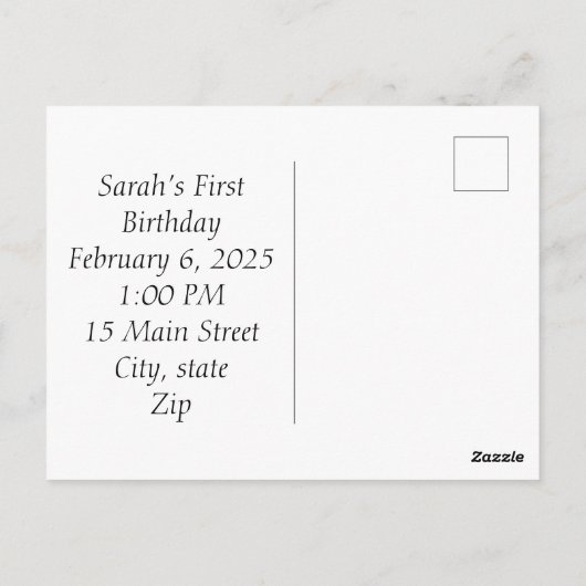 Glückliche Geburtstagskarten Postkarte (Rückseite)