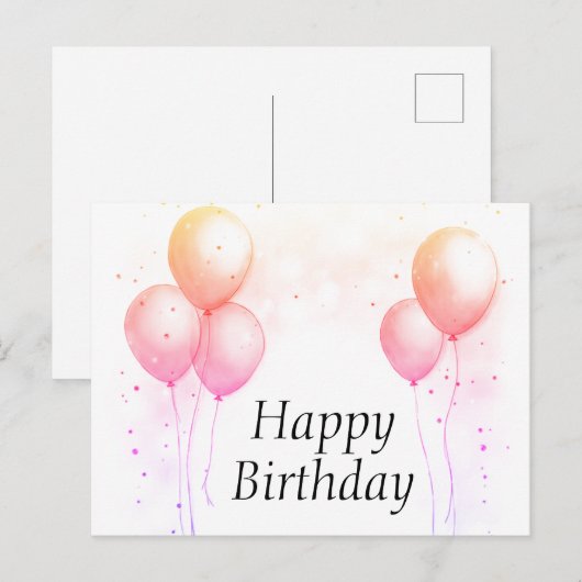 Glückliche Geburtstagskarten Postkarte (Vorne/Hinten)