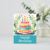 Glückliche Geburtstagskarten Postkarte (Stehend Vorderseite)