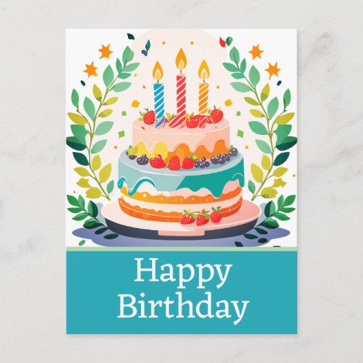 Glückliche Geburtstagskarten Postkarte (Vorderseite)