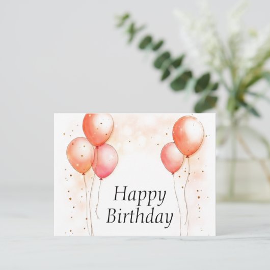 Glückliche Geburtstagskarten Postkarte (Stehend Vorderseite)