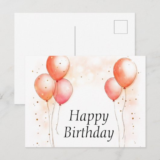 Glückliche Geburtstagskarten Postkarte (Vorne/Hinten)