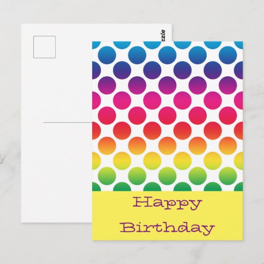 Glückliche Geburtstagskarten Postkarte (Vorne/Hinten)