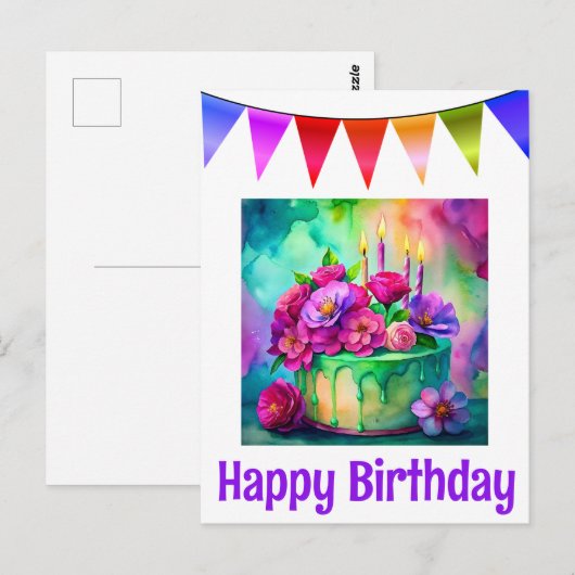 Glückliche Geburtstagskarten Postkarte (Vorne/Hinten)