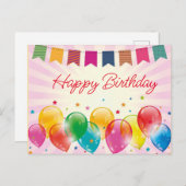 Glückliche Geburtstagskarten Postkarte (Vorne/Hinten)