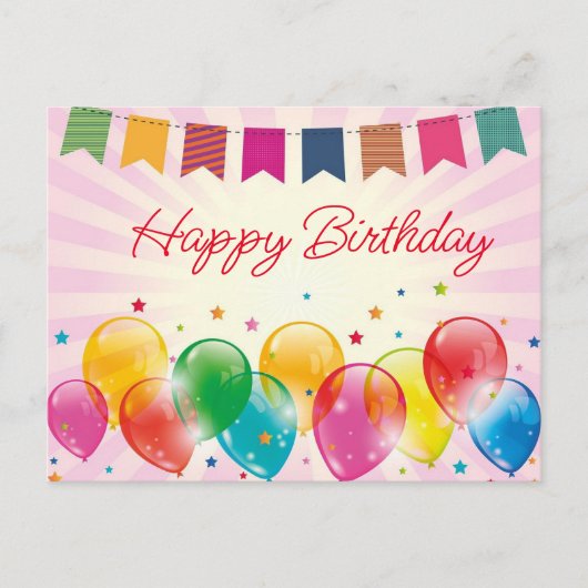 Glückliche Geburtstagskarten Postkarte (Vorderseite)