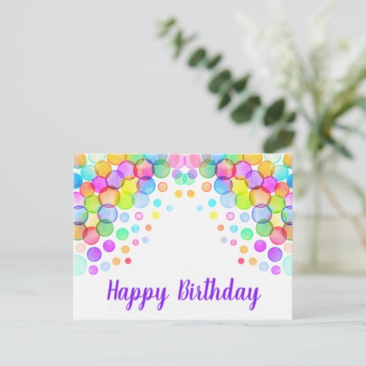 Glückliche Geburtstagskarten Postkarte (Stehend Vorderseite)