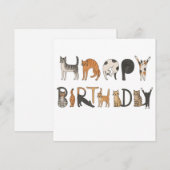 Glückliche Geburtstagskatze, die niedliche, lustig Feiertagskarte (Vorne/Hinten)