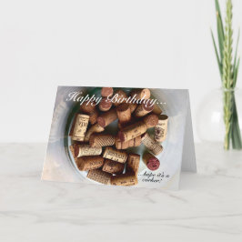 Glückliche Geburtstagskorken Karte