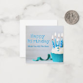 Glückliche Geburtstagskupcake Grußkarte Mitteilungskarte (Vorderseite/Rückseite Beispiel)