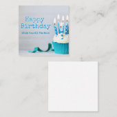 Glückliche Geburtstagskupcake Grußkarte Mitteilungskarte (Vorne/Hinten)