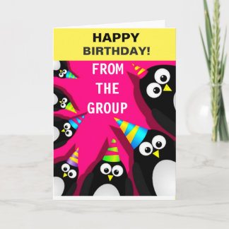 Glückliche Geburtstagspinguine Grußkarte Karte
