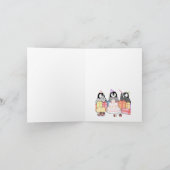 Glückliche Geburtstagspinguine Karte (Innenseite)