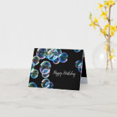 Glückliche Geburtstagsseifenblase maßgeschneidert Karte (Gelbe Blume)