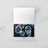 Glückliche Geburtstagsseifenblase maßgeschneidert Karte (Innenseite)