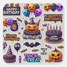 Glückliche Geburtstagsticker Halloween