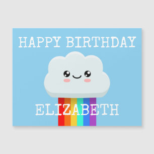 Glückliche Geburtstagswolke Magnetkarte