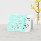 Glückliche Geburtstagszeichen der Freundschaft Gru Karte (Gelbe Blume)