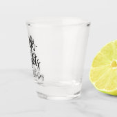 Glückliche Gedanken Personalisiert trinken Schnapsglas (Rechts)