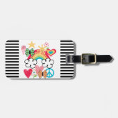 Glückliche Gekritzel Gepäckanhänger (Vorderseite horizontal)