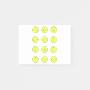 Glückliche gelbe Bälle Post-it Klebezettel