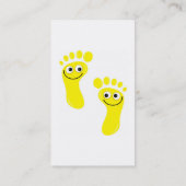 Glückliche gelbe Füße Visitenkarte (Rückseite)