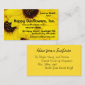 Glückliche gelbe Sonnenblumen Visitenkarte (Vorne/Hinten)