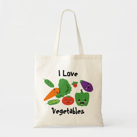 Glückliche Gemüse-Taschen-Tasche Tragetasche (Vorne)
