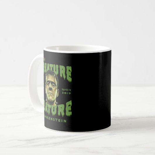 Glückliche Geschenke Frankenstein zu Halloween Kaffeetasse (Vorderseite Links)
