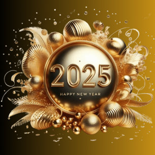 Glückliche Geschenke für das neue Jahr 2025 Herz-Aufkleber