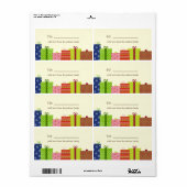 Glückliche Geschenke Weihnachtsgeschenke Labels (Vorne)