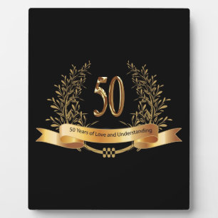 Glückliche Geschenke zum 50. Hochzeitstag Fotoplatte