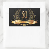 Glückliche Geschenke zum 50. Hochzeitstag Rechteckiger Aufkleber (Tasche)