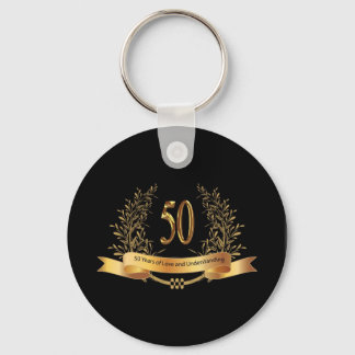 Glückliche Geschenke zum 50. Hochzeitstag Schlüsselanhänger