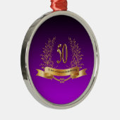 Glückliche Geschenke zum 50. Hochzeitstag Silbernes Ornament (Rechts)