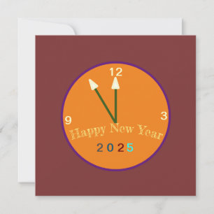 Glückliche Geschenkkarte für das neue Jahr 2025 Einladung