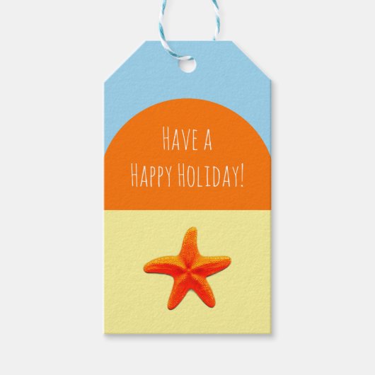 Glückliche Geschenkmarken Geschenkanhänger (Vorderseite)