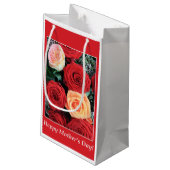 Glückliche Geschenktasche der Mutter Tages Kleine Geschenktüte (Rückseite Schrägansicht)
