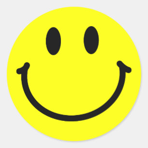 Glückliche Gesicht-Sticker Runder Aufkleber