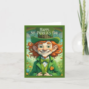 Glückliche Gesichter am St. Patrick's Day Karte