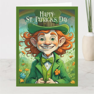 Glückliche Gesichter am St. Patrick's Day Karte
