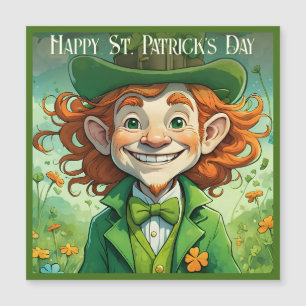 Glückliche Gesichter am St. Patrick's Day Magnetkarte