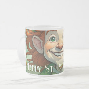 Glückliche Gesichter am St. Patrick's Day Mattglastasse