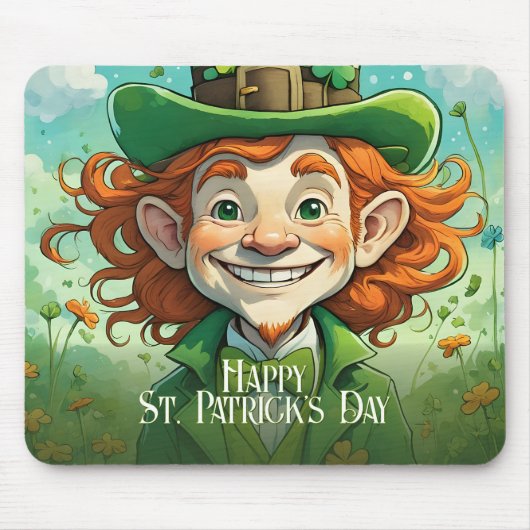 Glückliche Gesichter am St. Patrick's Day Mousepad (Vorne)
